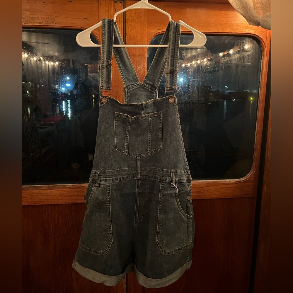 Pink Queen Denim Short Overalls (2XL)